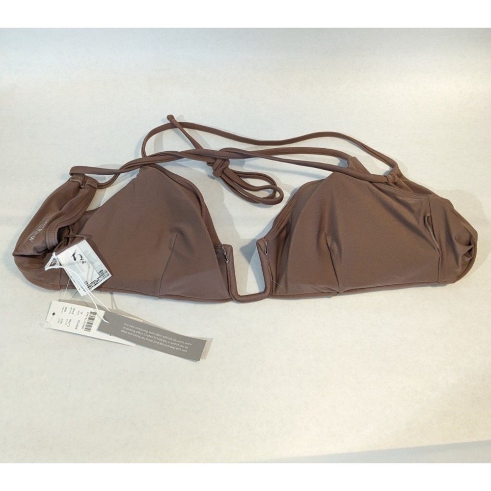 J. Crew Mira Bikini Top Classic Sculpt sz XL Smoky Willow Wood CJ786 NWT - Picture 3 of 16